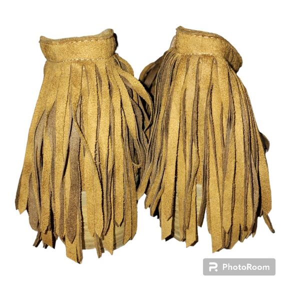 Soda fringe bootie women's size 6 comfy heel boots ankle boots caramel stylish - Picture 2 of 13